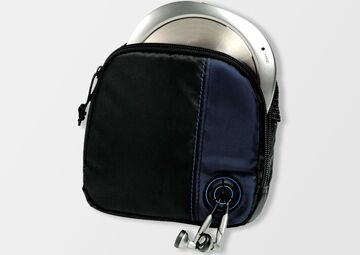 Ansicht auf die schwarze Tasche.