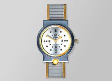 Ansucht auf die Uhr.