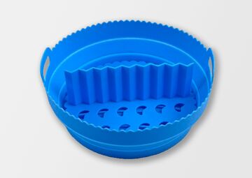Ansicht auf die blauen Silikoneinlagen.
