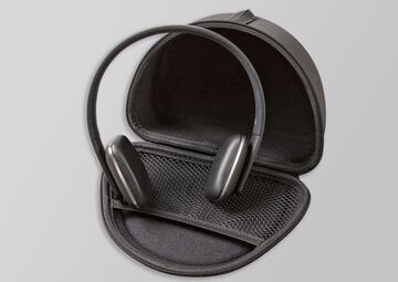Ansicht auf die schwarze Tasche.