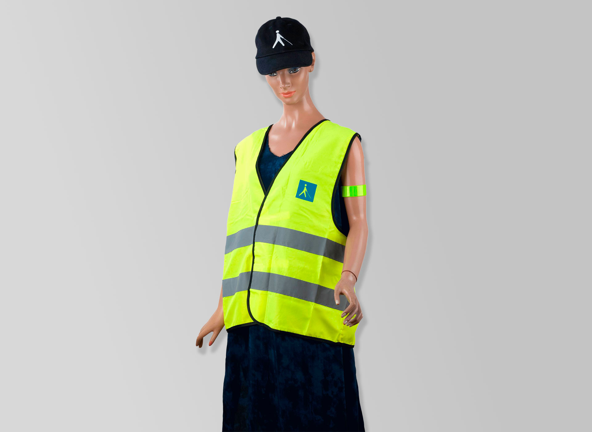 Ansicht der Weste an einer Schaufensterpuppe.