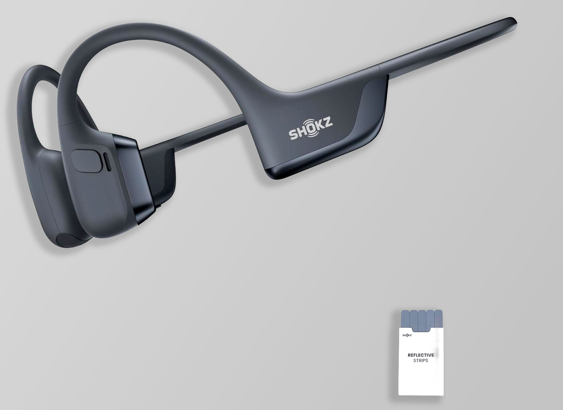 Ansicht auf die schwarzen Kopfhörer.