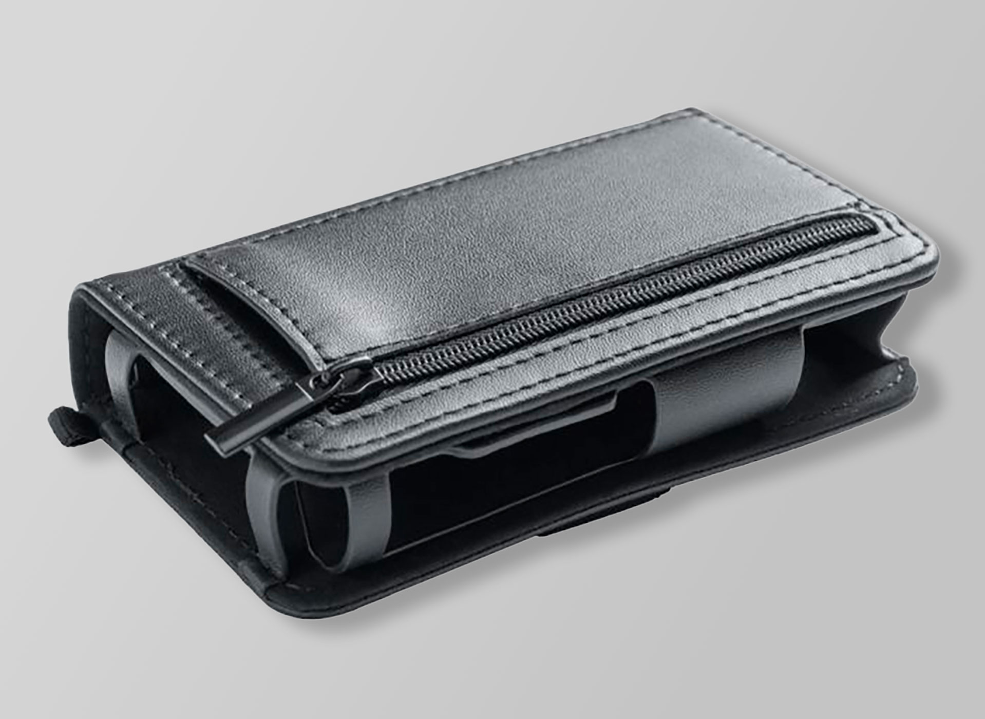 Ansicht auf das Echtlederetui.